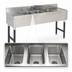 Thumbnail image #3 for Advance Tabco Special Value Series 84-Inch 3-Compartment Stainless Steel Bar Sink with Dual 24-Inch Drainboards and Faucet