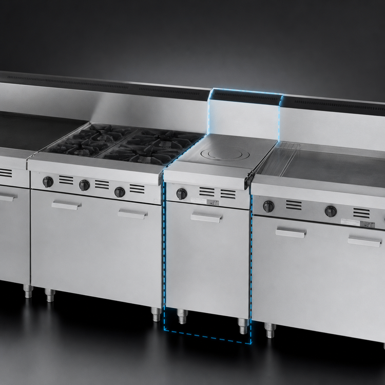 Product image #3 for Garland Master Series Heavy Duty 17-Inch Gas Add-A-Unit Hot Top Range with Storage Base