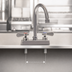 Thumbnail image #3 for BK Resources Evolution Deck-Mount Manual Faucet with 4-Inch Centers and 5-Inch Gooseneck Spout