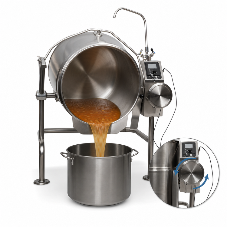 Product image #3 for Cleveland Range KEL100T Electric 100-Gallon Tilting Steam Jacketed Kettle with Tri-Leg Base