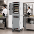 Thumbnail image #4 for Metro HotBlox™ Narrow Mobile Dual-Cavity Pass-Thru Insulated Holding Cabinet, 16-Pan, Analog, Solid Front / Clear Rear Doors