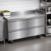 Thumbnail image #3 for Delfield 60-Inch Two-Section Undercounter Worktop Drawer Freezer with 4 Drawers and 4-Inch Backsplash