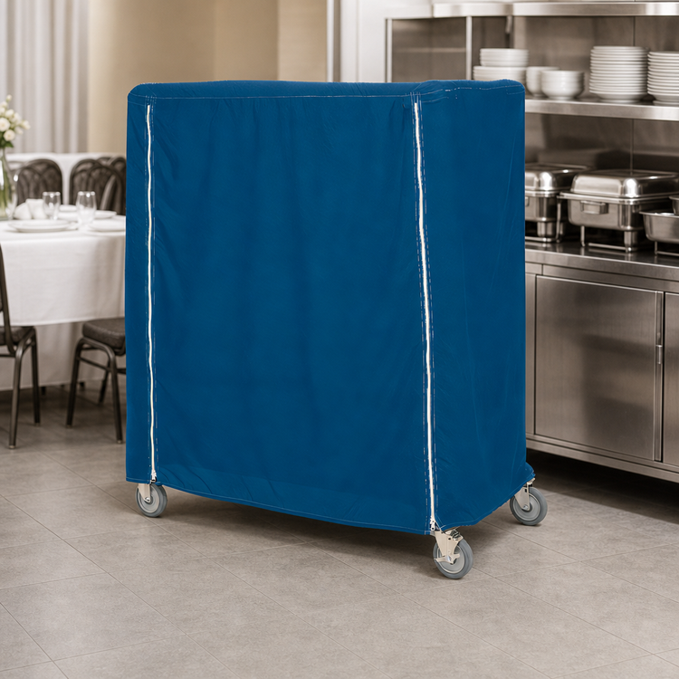 Product image #3 for Metro Queen Mary & Banquet Cart Cover, 48 x 21 x 74 Inches, Mariner Blue, Uncoated Denier Nylon