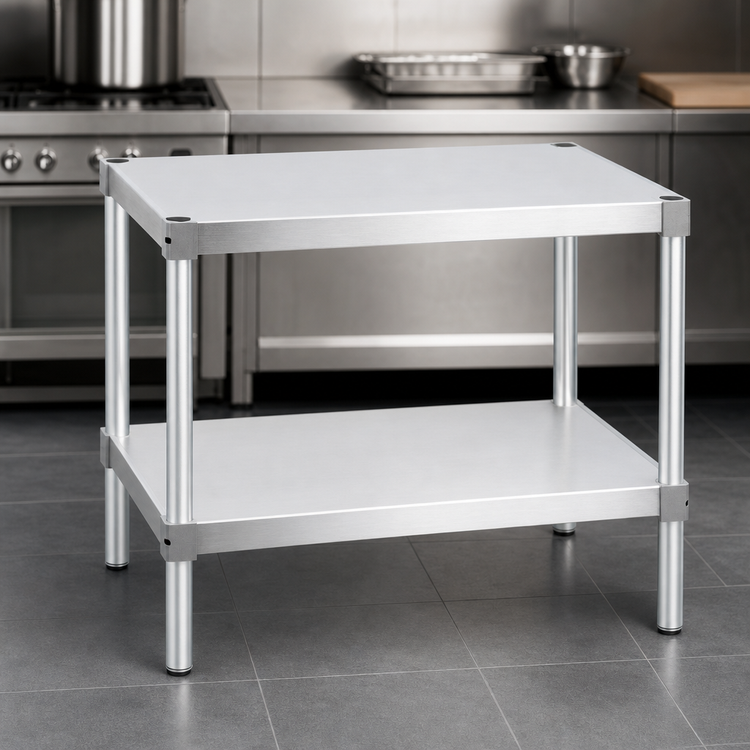 Product image #3 for New Age Modular Aluminum Equipment Stand, Stationary, 30 x 20 x 30 Inches, 2 Adjustable Solid Shelves
