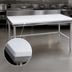 Thumbnail image #3 for Advance Tabco Poly-Vance 48 Inch x 30 Inch Poly-Top Work Table with 6 Inch Stainless Steel Backsplash and Stainless Steel Base