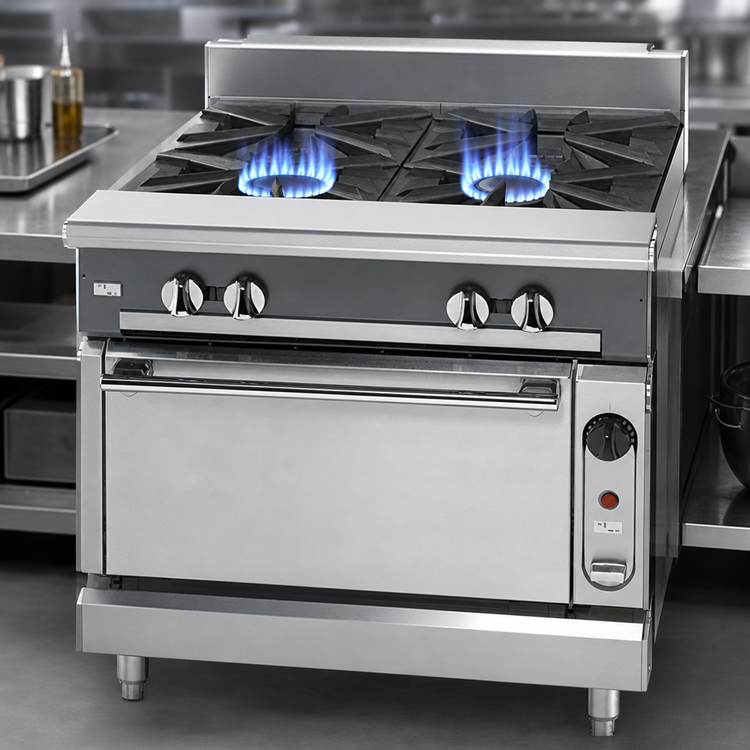 Product image #3 for Vulcan V Series Heavy Duty 36-Inch Gas Range with 2 Open Burners, 18-Inch Griddle, and Standard Oven