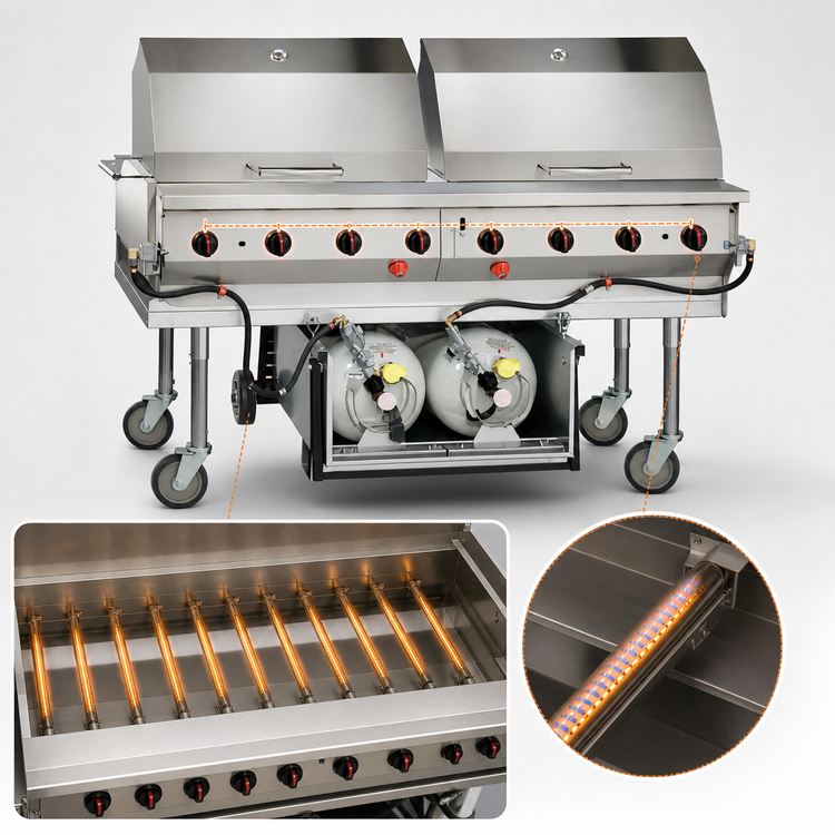 Product image #3 for Magicater LPAGA-60T-LP 60-Inch Portable Liquid Propane Outdoor Charbroiler
