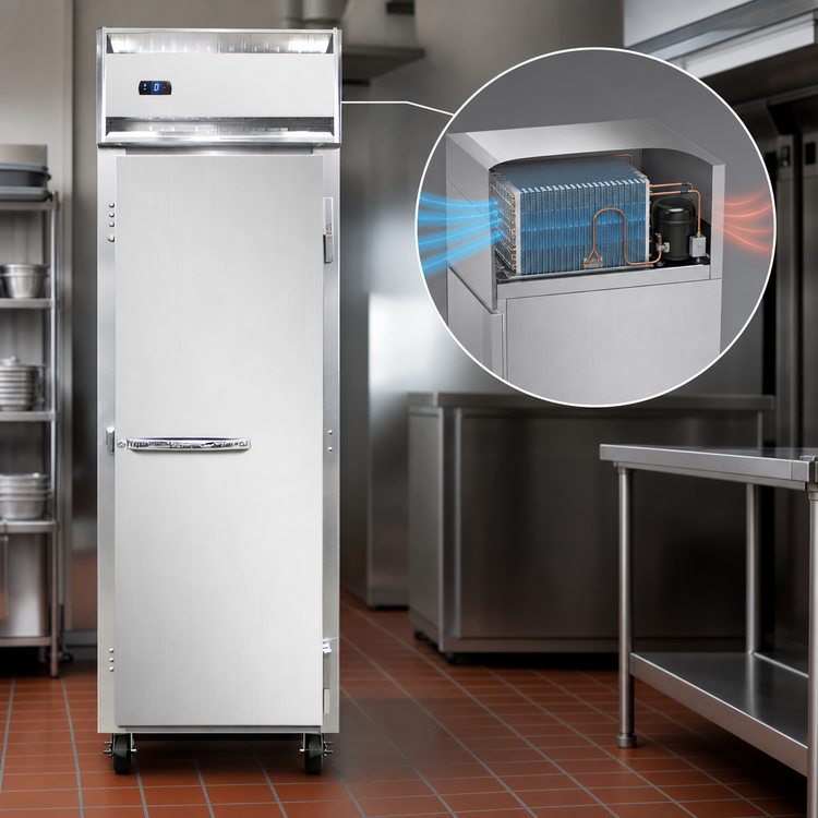 Product image #3 for Continental Refrigerator 1FSNSS One-Section Shallow Depth Reach-In Commercial Freezer
