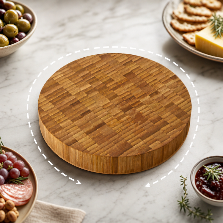 Product image #3 for 10-Inch Round Bamboo Serving Board