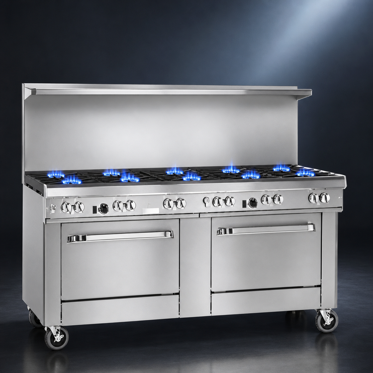 Product image #3 for Southbend Ultimate 72-Inch Gas Restaurant Range with 10 Open Burners and 2 Convection Ovens