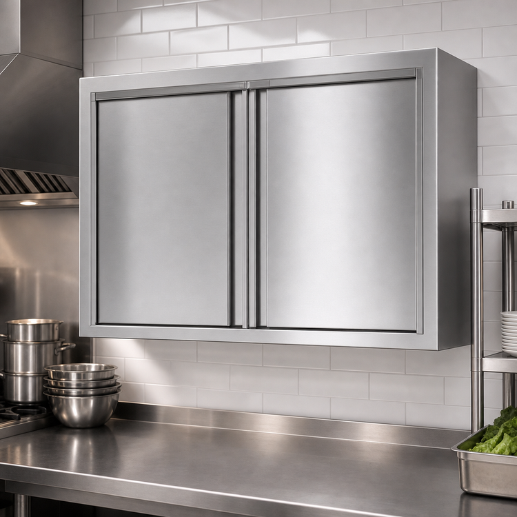 Product image #3 for Eagle Group 66-Inch Wall-Mounted 304 Stainless Steel Cabinet with Hinged Doors