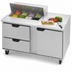Thumbnail image #4 for Beverage-Air 60-Inch Two-Section Sandwich Top Refrigerated Prep Table with 8-Pan Top, 1 Door, and 2 Drawers