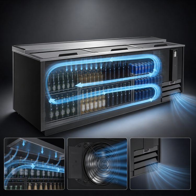 Product image #3 for Serv-Ware 95-Inch Sliding Door Bottle Cooler, 26 Cu. Ft.