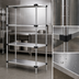Thumbnail image #3 for Quantum 30 x 18 x 63 Inch Solid Stainless Steel Shelving Starter Kit with 4 Shelves