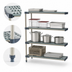 Thumbnail image #3 for MetroMax 4 Add-On All-Polymer Shelving Unit with 4 Open Grid Shelves, 36W x 24D x 74H
