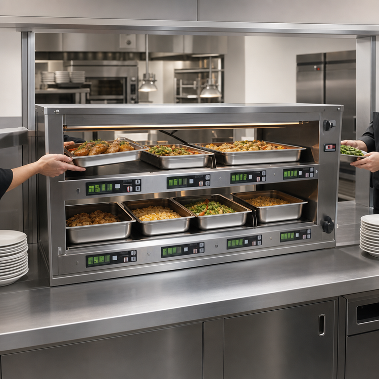 Product image #3 for Carter-Hoffmann Pass-Through Modular Holding Cabinet Hot Well with Individual Top & Bottom Heat, 8-Pan Capacity