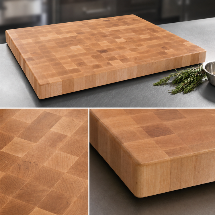 Product image #3 for John Boos Boos Block 60" x 27" x 3" End Grain Maple Island Countertop with Cream Finish