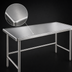 Thumbnail image #3 for Advance Tabco 108 Inch x 24 Inch 14 Gauge 304 Stainless Steel Work Table with Open Base and Marine Edge