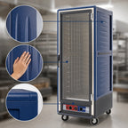 Thumbnail image #3 for Metro C5 Insulation Armour C539-MFS-U-BU Mobile Full-Height Moisture Heated Holding & Proofing Cabinet, 18 Sheet Pan Capacity, Blue
