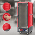 Thumbnail image #3 for Metro C5 3 Series Full Height Heated Holding and Proofing Cabinet with Moisture Module, Red Insulation Armour, Clear Polycarbonate Door, and Fixed Wire Slides
