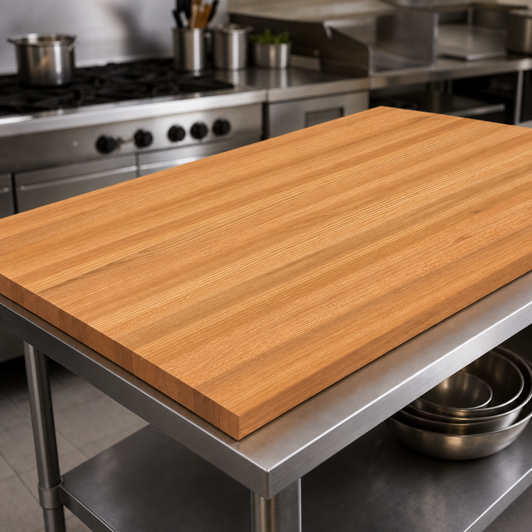 Product image #3 for John Boos Appalachian Red Oak Edge Grain Island Countertop, 132 x 48 x 1-3/4 Inch, Varnique Finish