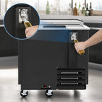 Thumbnail image #3 for Koolmore KM-BOC36-BK Commercial Bottle Cooler, 36-Inch, 9.2 Cu. Ft., Black, Sliding Door, Built-In Opener
