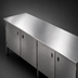 Thumbnail image #3 for John Boos 96-Inch x 30-Inch 16-Gauge Stainless Steel Flat Top Enclosed Base Work Table with Hinged Doors