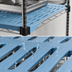 Thumbnail image #3 for QuadPlus 60 Inch x 24 Inch Louvered Polymer Shelf Mat with MicroGARD Antimicrobial Protection