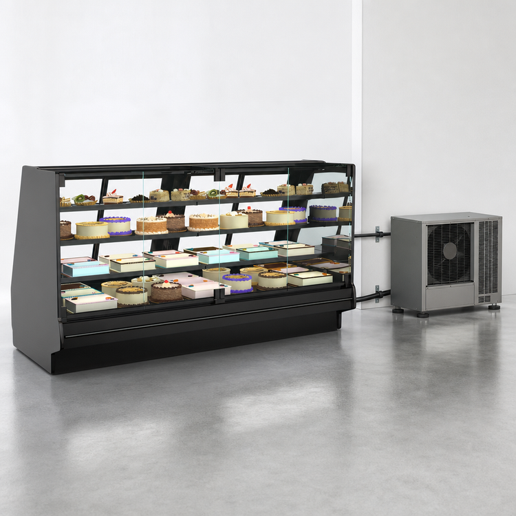 Product image #3 for Fusion 148-1/2-Inch Wide Refrigerated Service Case, Remote DX, Clear Rear Sliding Doors