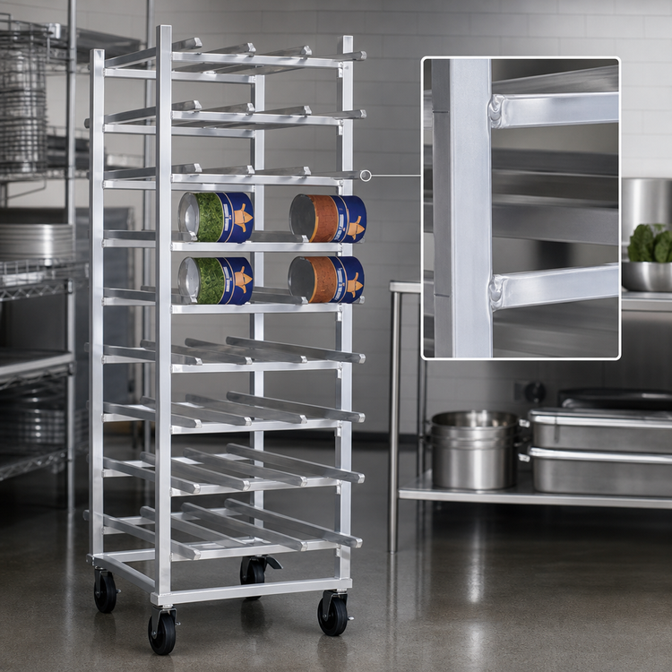 Product image #3 for Eagle Panco Full Size Stationary Gravity-Fed Can Rack for #5 and #10 Cans