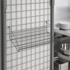 Thumbnail image #3 for Metro SmartWall GS1830K4 Wall-Mounted Grid Shelf, 30"W x 18"D, Retaining Edge, Gray Epoxy, Microban