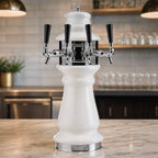 Thumbnail image #3 for Micro Matic USA CT500-4 Countertop Vienna 4-Faucet Air-Cooled Ceramic Draft Beer Tower with Brass-Body Faucets