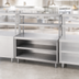 Thumbnail image #3 for Randell Modular Chef Service Counter Center Section, 50-1/2 Inch, Plate Storage Cabinet, Double Overshelf, Left Wing Wall