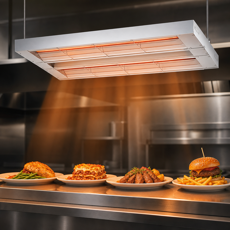 Product image #3 for Hatco Glo-Ray 72-Inch Double Infrared Strip Heater, 3.45 kW, Aluminum, Unlighted