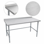 Thumbnail image #3 for John Boos Stallion ST4R1.5-30144GBK 144-Inch x 30-Inch Stainless Steel Work Table with 1-1/2-Inch Rear Up-Turn and Open Galvanized Base