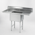 Thumbnail image #3 for Advance Tabco Special Value Series 1-Compartment Fabricated Sink with Left & Right Drainboards, 18