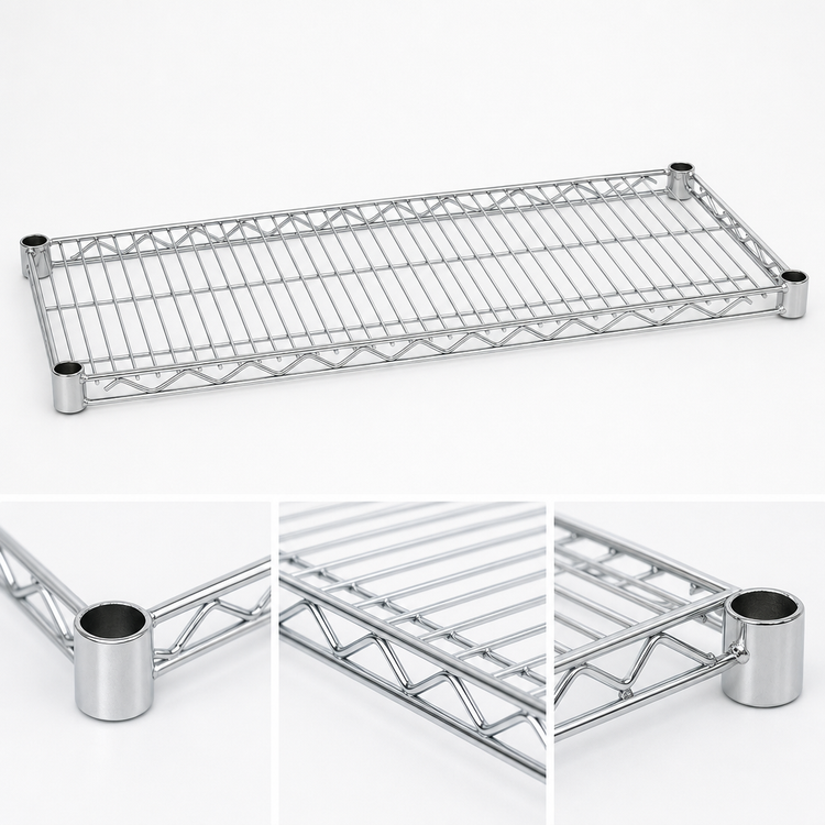 Product image #3 for Eagle Group QuadTruss 30 Inch W x 18 Inch D Electropolished Stainless Steel Wire Shelf