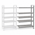 Thumbnail image #3 for Cambro Camshelving Elements XTRA 21-Inch x 48-Inch x 84-Inch 5-Tier Stationary Add-On Polymer Shelving Unit, Speckled Gray