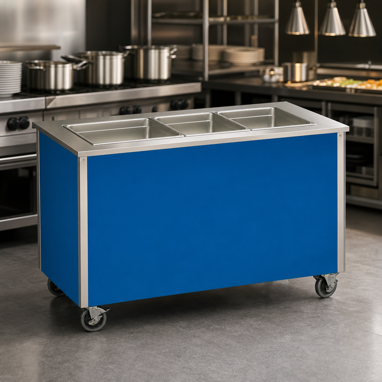 Product image #3 for Vollrath 4-Series Signature Server® 4-Pan Mobile Wet-Operation Bain Marie Hot Food Station, 60 x 28 x 34 Inches