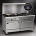 Thumbnail image #3 for Southbend Ultimate 60-Inch Gas Restaurant Range with 4 Star/Sauté Burners, 4 Pyromax Burners, Convection Oven, and Cabinet Base