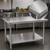 Thumbnail image #3 for Spec-Master Marine Series 84-Inch x 30-Inch Flat Top Stainless Steel Work Table with Adjustable Undershelf