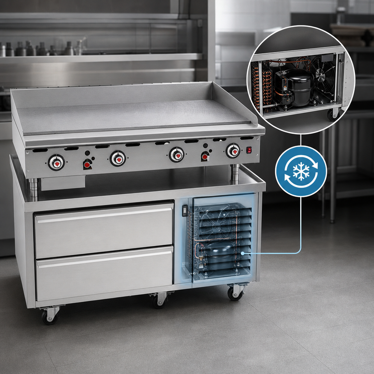Product image #3 for Wolf Achiever 36-Inch One-Section Self-Contained Refrigerated Drawer Base with 2 Drawers