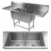 Thumbnail image #3 for John Boos Pro-Bowl 2-Compartment Stainless Steel Sink with Dual 30-Inch Drainboards, 24