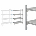Thumbnail image #4 for Cambro Camshelving® Premium CPA183664S4480 4-Shelf Solid Add-On Polymer Shelving Unit, 18" x 36" x 64", Speckled Gray