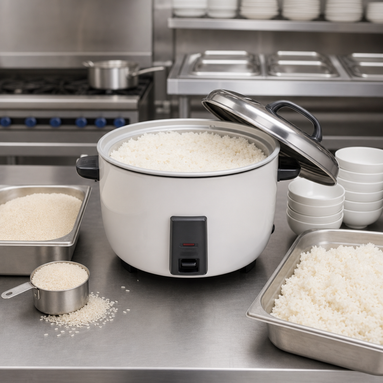 Product image #3 for Winco RC-P301 Electric 30-Cup Stainless Steel Countertop Rice Cooker