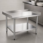 Thumbnail image #3 for Eagle Group BlendPort® BPT-3015EG 15 x 30 Inch Equipment Stand with Adjustable Undershelf, Galvanized Legs, 430 Stainless Steel Top