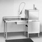 Thumbnail image #3 for Eagle Group SDTL-36-16/4-SL-X 36-Inch Straight Soiled Dishtable, Left-to-Right, 16/430 Stainless Steel, 8-Inch Backsplash, Pre-Rinse Sink
