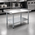 Thumbnail image #3 for Eagle Group BlendPort 48 Inch x 30 Inch Stainless Steel Top Equipment Stand with Galvanized Legs and Adjustable Undershelf