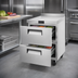 Thumbnail image #2 for Atosa 27-1/2-Inch Stainless Steel One-Section Worktop Refrigerator with Backsplash and 2 Drawers