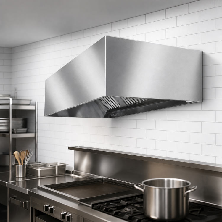 Product image #3 for SpecAir HEIA96-48 Wall Type Make-Up Air Compensating Exhaust Hood - 48"W